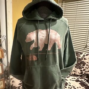 The North Face Forest Green Bear Hoodie